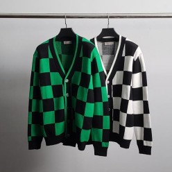 보** 사각패턴 오버핏 가디건