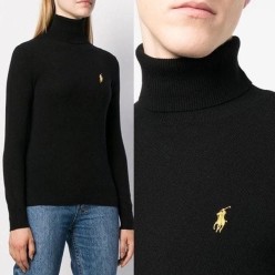 폴* 골드로고 터틀넥 니트