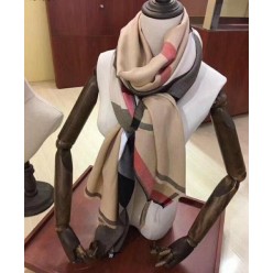 버** 체크 빅로고 캐시미어 머플러 (남녀공용)