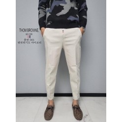 톰* 가죽탭 기모 밴딩 면 팬츠