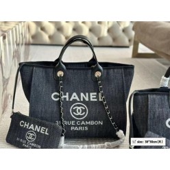 샤* 데님 고급 도빌백