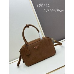 프** 스웨이드 토트백 숄더백