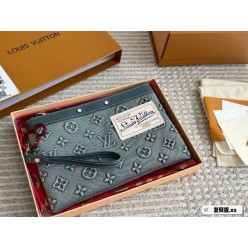 루* 데님 포쉐트 투고 클러치