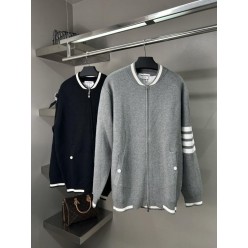 톰* 캐시미어 사선 니트 집업