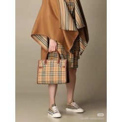 버** 빈티지 체크 투핸들 라지