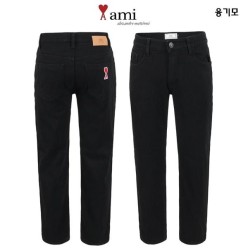 아* 융기모 블랙진 히든밴딩 슬림팬츠