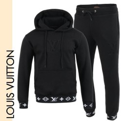 루* 엠보 로고 후드 셋업 기모 원단