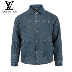 루* 모노 퀄팅자수 데님 누빔자켓