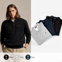 폴* 반집업 카라 맨투맨 (기모)