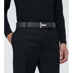 톰** 레더 리버시블 버클 T 벨트