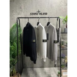 스* 와펜 하프 집업 니트