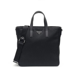 프** 공용 트라이앵글 로고 리나일론 토트백 블랙 2VG 064 VXOO2DMH F0002