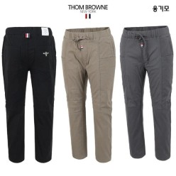 톰* 융본딩 바이오워싱 스판 밴드 배기핏 팬츠