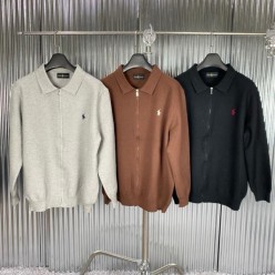 폴* 풀 카라집업 니트