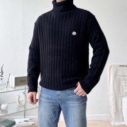 램스울 골지 터틀넥 니트