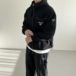 프** 밀라노 기모 후드 스웻 트레이닝 셋업