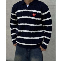 꼼* 단가라 케이블 카라 니트