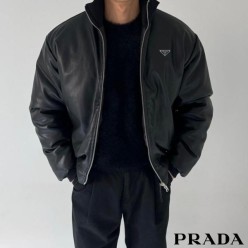 프** 레더 봄버 자켓