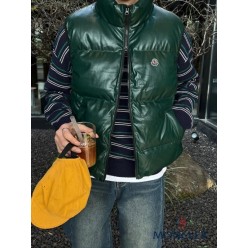 레더 패딩 베스트 자켓