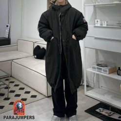 파**** 맥시 후드 롱야상 파카