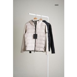 남성 트리콧(TRICOT) 패딩니트 후드 집업자켓