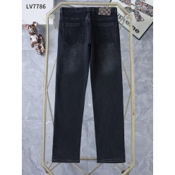 루* 수입 다미에 기모 데님 팬츠