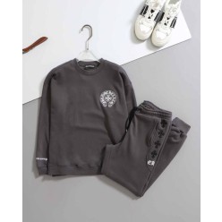 크* 수입 남여공용 빈티지 세메터리 패치 스틸 맨투맨 & 팬츠 SET