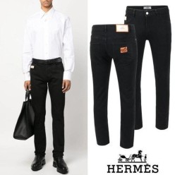 에*** 시그니처 사각로고 블랙 슬림 진