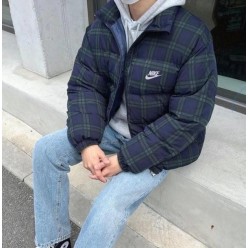 나** 퍼지체크패딩