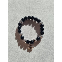 크* 비즈 팔찌 블랙