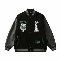 나** X 티** 콜라보 바시티 자켓