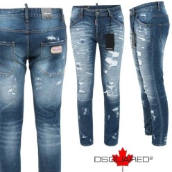 디**** DSQ 패치 데미지 디스 슬림 일자진 봄 신상