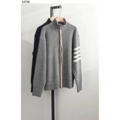 톰* 사선완장 베이직 니트 집업