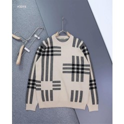 버** 클래식 체크 라운드 스웨터