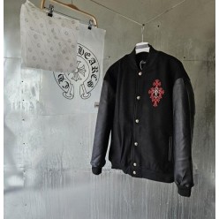 크* 레더 바시티 자켓