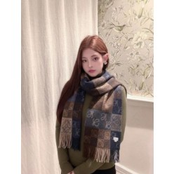 로** 아나그램 체크보드 울캐시 머플러수입최고급