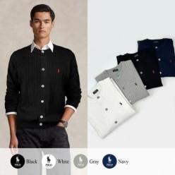 폴* 케이블 라운드 가디건