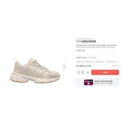 디* 크로노 스니커즈 베이지 메쉬 앤 스웨이드 카프스킨 베이지