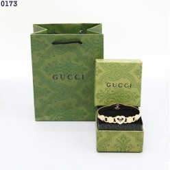 구* 크리스탈 하트 GG로고 골드 뱅글 팔찌