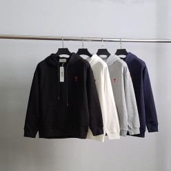 아* 스몰하트자수 코튼 후드티