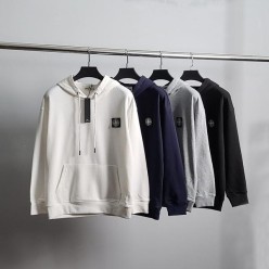 스* 자수사각 코튼 후드티