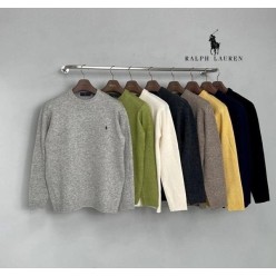 폴* 베이직 자수 울 니트