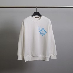 루* 블루로고 코튼 맨투맨