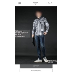 톰* 투포켓 럭셔리 체크 셔츠