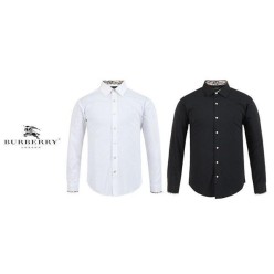 버** 체크 포인트 셔츠