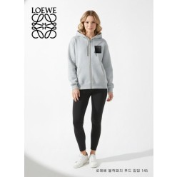 로** 블랙가죽패치 쭈리 후드 집업 145