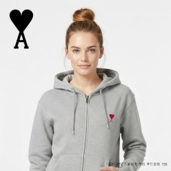 아* 레드 스몰패치 쭈리 후드집업 152