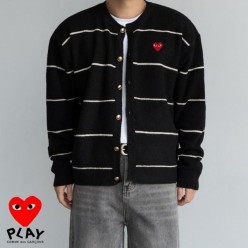 꼼* 스트라이프 캐시 라운드 가디건