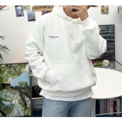 우** 플라워 백로고 후드티