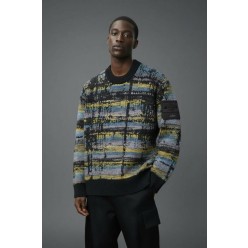 스* 그라이데이션 미드나잇 와펜패치 스웨터 울니트수입최고급